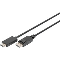 Digitus Adapterkabel DisplayPort > HDMI 4K schwarz, 1 Meter