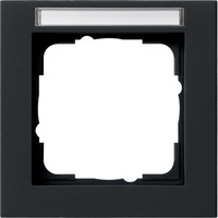 Gira Abdeckrahmen einefach mit Beschriftungsfeld, Abdeckung schwarz, Retail