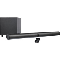 Medion Life P61450 2.1 Soundbar schwarz, Funk-Subwoofer, Stereo-Standlautsprecher Option
