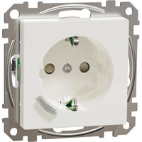 Merten Connected Schutzkontaktsteckdose mit Ein-/Ausschalter, 16 Ampere, Unterputz, glänzend weiß (glänzend), Retail
