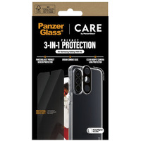 PanzerGlass Flagship 3-in-1 Privacy Set transparent/weiß, Samsung Galaxy A56 5G, QI-kompatibel, EasyAligner