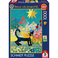 Schmidt Spiele Rosina Wachtmeister: Katze im Blütenmeer, Puzzle 1000 Teile