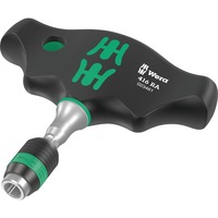 Wera 416 RA Quergriff-Bits-Handhalter mit Ratschenfunktion, Schraubendreher schwarz/grün, mit Rapidaptor Schnellwechselfutter