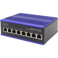 Digitus 8 Port Fast Ethernet Netzwerk PoE Switch,Industrial, Unmanaged