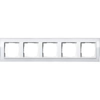 Gira Abdeckrahmen 5fach, Abdeckung weiß, Retail