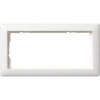 Gira Abdeckrahmen zweifach Rahmen Standard 55, Abdeckung weiß (matt), Retail