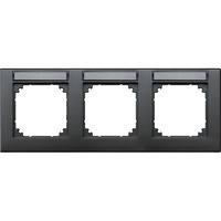 Merten Rahmen drei fach beschriftbar waagerecht anthrazit, Retail