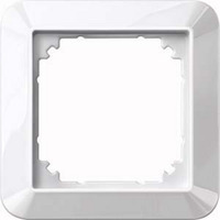 Merten Rahmen einfach mit glänzender Oberfläche, Thermoplast, Schutzart IP20, Maße 80,5x80,5x10,1 mm weiß (glänzend), Retail