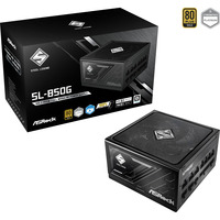 ASRock Steel Legend SL-850G, PC-Netzteil schwarz, 1x 12-Pin High Power GPU, 2x PCIe, Kabelmanagement, 850 Watt