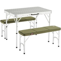 Coleman Camping-Tisch Pack-Away Table for 4 205584, Camping-Set aluminium/grün