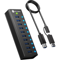 ICY BOX IB-AC6110a, USB-Hub schwarz