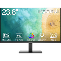 Koorui E2411F, LED-Monitor 60.5 cm (23.8 Zoll), schwarz, FullHD, IPS, HDMI, VGA, 100Hz Panel