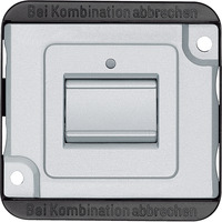 Merten Aus-Wechselschalter einpolig aluminium, Retail