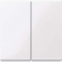 Merten Wippe für Serien-, Doppelwechselschalter- und Doppeltaster-Einsatz, zweiteilige Taste weiß (glänzend), Retail