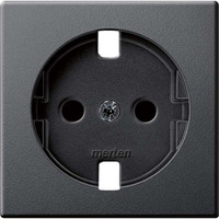 Merten Zentralplatte aus Thermoplast, matt, mit erhöhtem Berührungsschutz, Typ MEG2330-0414 anthrazit, Retail