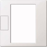 Merten Zentralplatte für Raumtemperaturregler mit Netztrennung, glänzend, Thermoplast weiß (glänzend), Retail