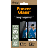 PanzerGlass Privacy Displayschutz Ultra-Wide Fit, Schutzfolie transparent, Samsung Galaxy S25+ / S24+
