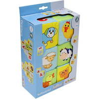 VEDES Softwürfel 6 Stück Baby Spielzeug aus weichem Material, Würfelspiel 