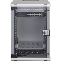 Digitus Netzwerk-Set SOHO Pro 10" 315x300 mm (BxT), IT-Schrank hellgrau, 9 Höheneinheiten