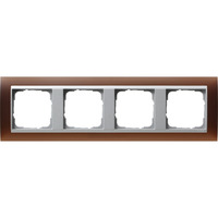 Gira Abdeckrahmen vierfach opak mit Zwischenrahmen braun, Retail