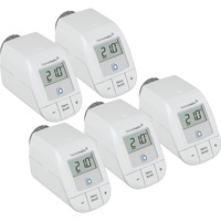 Homematic IP Smart Home Heizkörperthermostat Basic (HmIP-eTRV-B-2), Heizungsthermostat weiß, 5er Set