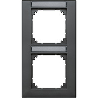 Merten Rahmen zweifach beschriftbar senkrecht anthrazit, Retail