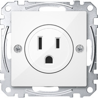 Merten Steckdosen Einsatz polarweiß glänzend USA 15 Ampere weiß (glänzend), Retail