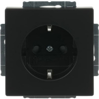 Busch-Jaeger Steckdosen-Einsatz mit erhöhtem Berührungsschutz Typ 20 EUCKS-885, Unterputz, 16 Ampere, 250 Volt schwarz (matt), Retail