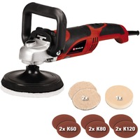 EINHELL Polier- und Schleifmaschine CC-PO 1100/150 E, Poliermaschine rot/schwarz, 1.100 Watt