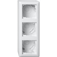 Gira Aufputzgehäuse 3-fach mit Rahmen weiß, Retail