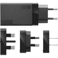 Lenovo 65W USB-C AC Reiseadapter WW, Ladegerät schwarz, PD 3.0