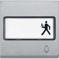 Merten Wippe Klingel mit Schriftfeld aluminium, Retail