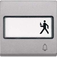 Merten Wippe Klingel mit Schriftfeld aluminium, Retail