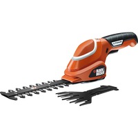 BLACK+DECKER Akku-Gras-Strauchschere GSL700 orange/schwarz, Li-Ionen Akku 1,3 Ah