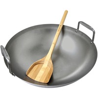 Big Green Egg Grill-Wok aus Kohlenstoffstahl, Ø 40cm silber, für Big Green Egg Large, XLarge, 2XL