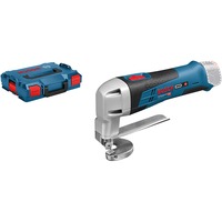 Bosch Akku-Blechschere GSC 12V-13 Professional solo, 12Volt blau/schwarz, ohne Akku und Ladegerät, in L-BOXX