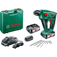 Bosch Akku-Bohrhammer Uneo Maxx, 18Volt grün/schwarz, 2x Li-Ionen Akku 2,5Ah, im Koffer, POWER FOR ALL ALLIANCE