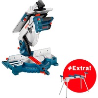 Bosch Kombinationssäge GTM 12 JL + Arbeitstisch GTA 2600, Kapp- und Gehrungssäge blau/silber, 1.800 Watt