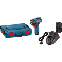 Bosch Professional Akku-Schlagschrauber GDS 12V-115 Professional, 12Volt blau/schwarz, 2x Li-Ionen Akku 3,0Ah, in L-BOXX