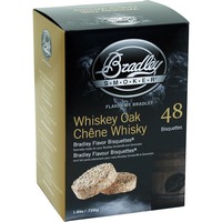 Bradley Whiskey Eiche Bisquetten, 48 Stück, Räucherholz für Bradley Smoker