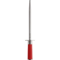 DICK Red Spirit Wetzstahl Standardzug, Messerschärfer rot/silber, 25cm