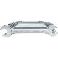 GEDORE Doppelmaulschlüssel-Satz, 10-teilig, Schraubenschlüssel Vanadium-Stahl, mattverchromt