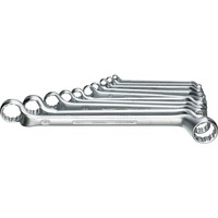 GEDORE Doppelringschlüssel-Satz, 10-teilig, Schraubenschlüssel tief gekröpft