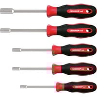 GEDORE Red 2K-Steckschlüssel-Satz, 5-teilig rot/schwarz,  SW 6mm - 13mm