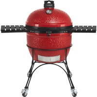 Kamado Joe Big Joe II, Holzkohlegrill rot/schwarz, Ø 61cm