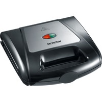 Severin 3in1 Sandwich-Toaster SA 2968, Sandwichmaker schwarz/edelstahl, 1.000 Watt, mit 3 Platten-Sets