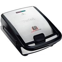 Tefal Snack Collection SW852D, Sandwichmaker silber/schwarz, 700 Watt, mit 2 Platten-Sets