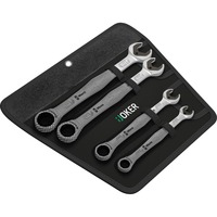 Wera 6000 Joker 4 Set 1 Maul-Ringratschenschlüssel-Satz, 4‑teilig, Schraubenschlüssel mit Haltefunktion