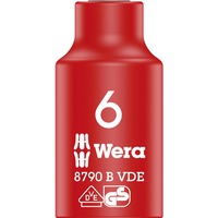 Wera Zyklop-Steckschlüssel-Einsatz 8790 B VDE, 6mm, 3/8" rot/gelb, isoliert bis 1.000 Volt