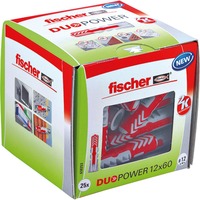 fischer Dübel DUOPOWER 12x60 LD hellgrau/rot, 25 Stück